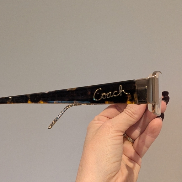 Coach Leopard Pattern Glasses with Gold Accents - Picture 10 of 14
